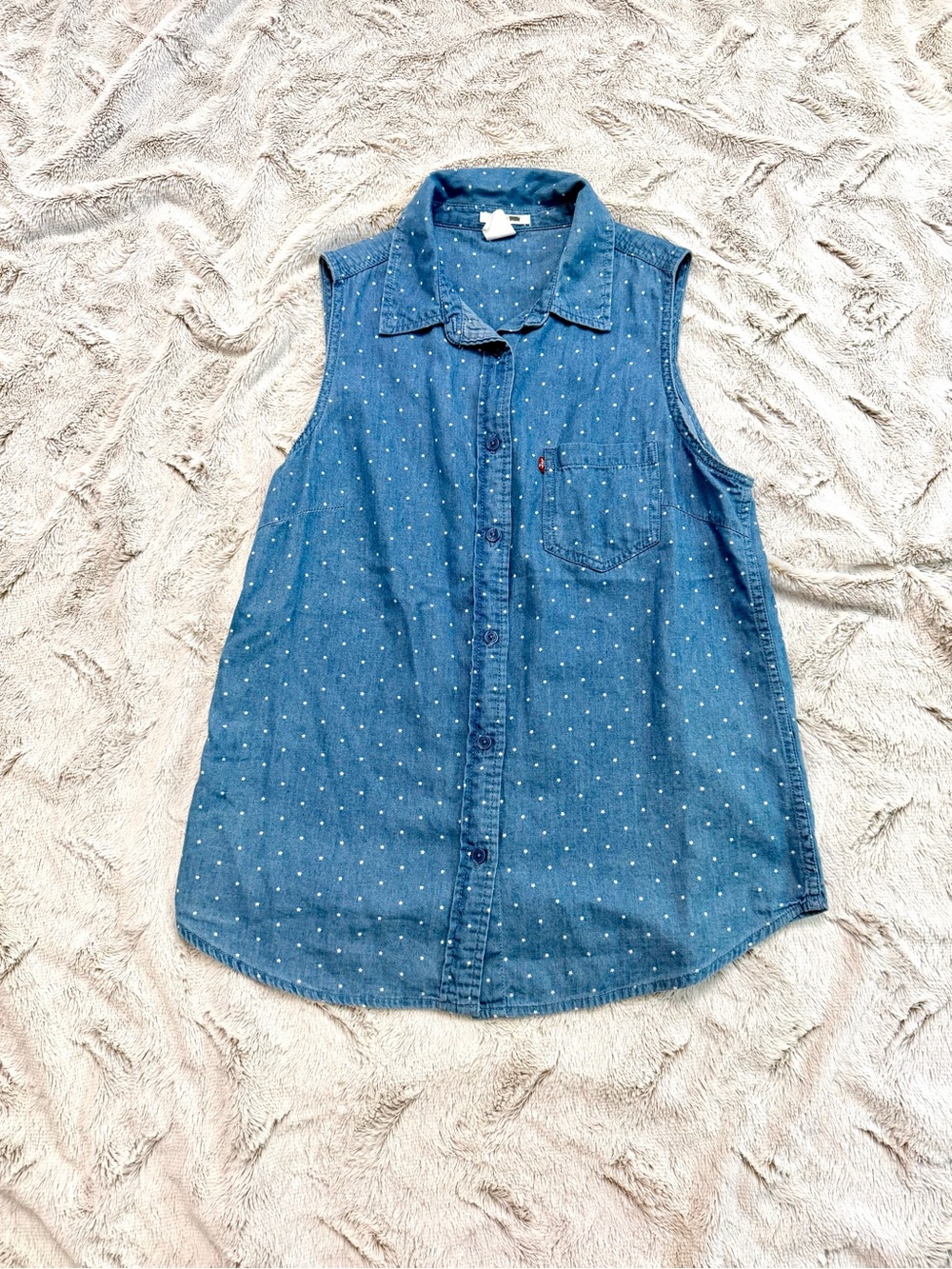 Levi's Chambray Blue Dot Button-Up Shirt